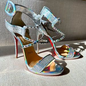 NEW Choca Lux 120 Lurex AB/Specchio Las CN1H Version silver size 38